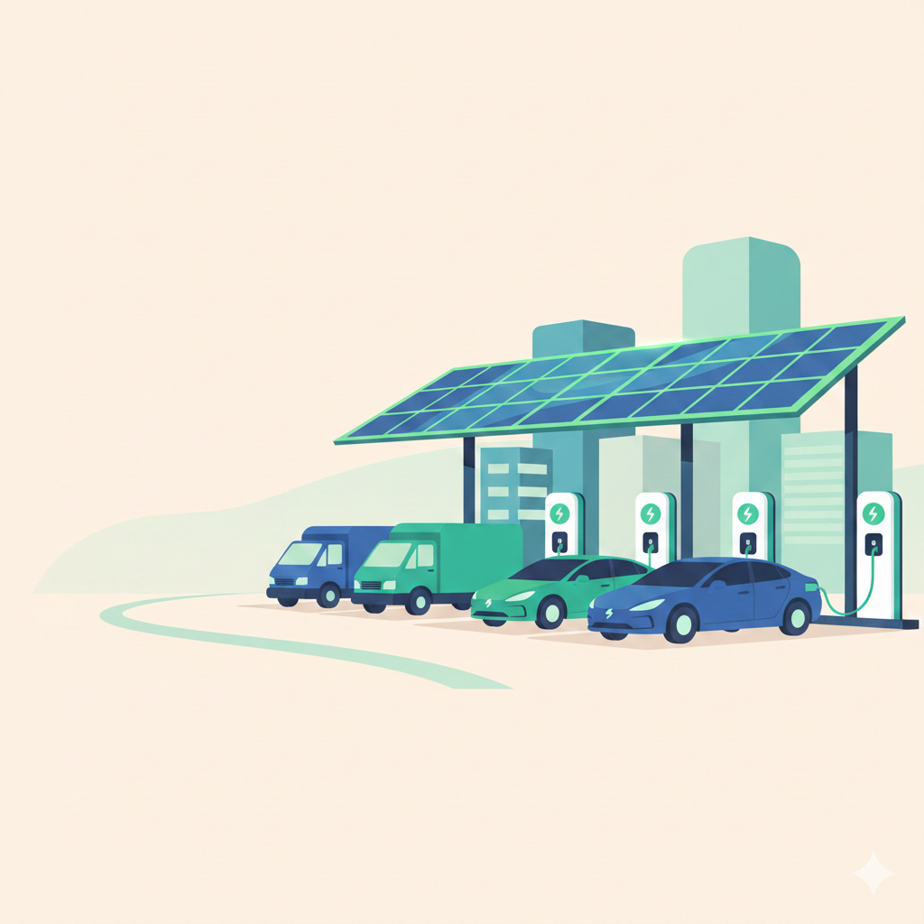 Hero illustration - Enerva / Plggr charging hub